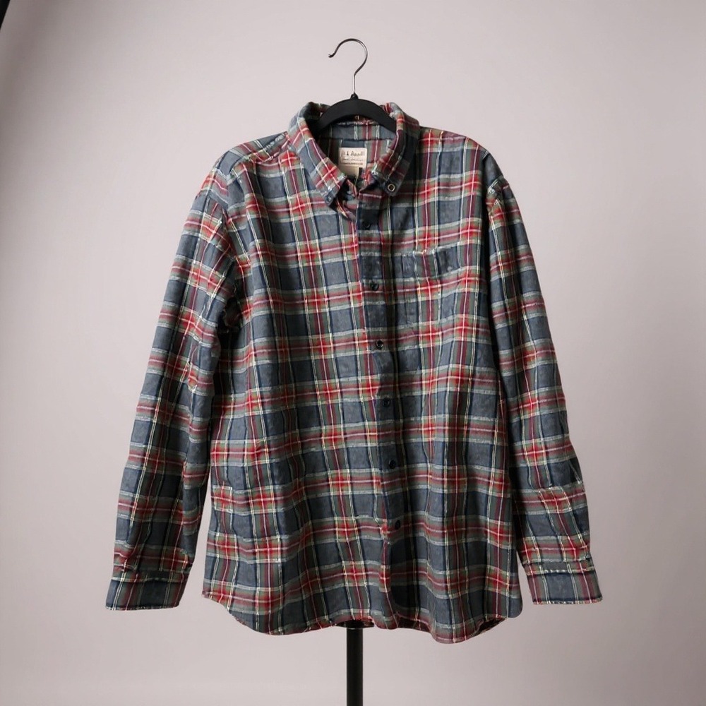 LL Bean Traditional‎ Fit Plaid Flannel Shirt Men's XXL REG Long Sleeve Cotton